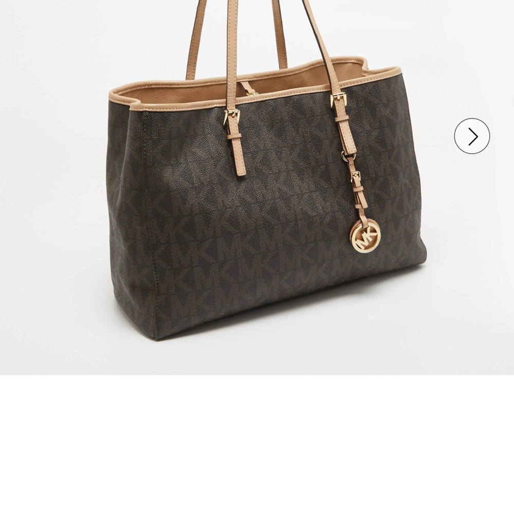 Michael Kors Brown and Tan Signature Tote NEW - Picture 9 of 15